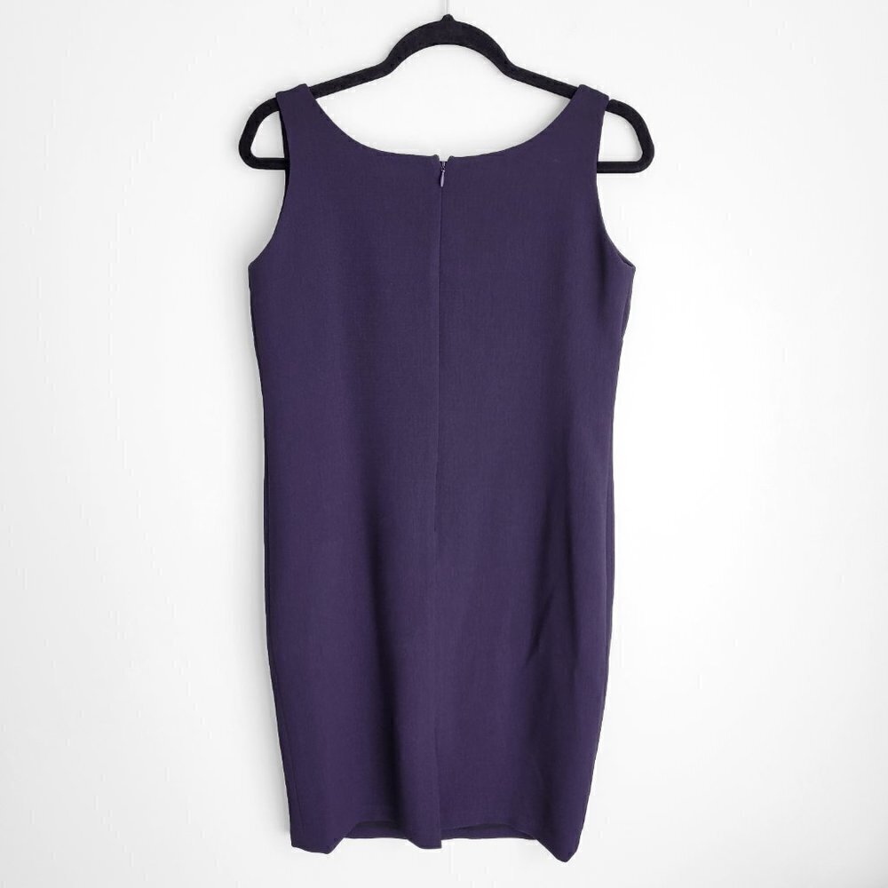 NWT Emmelle Blackberry Dark Purple Sleeveless Career Shift Dress - Picture 8 of 10